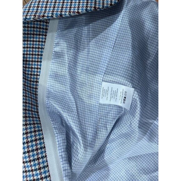 Veronica $698 Beard Cutaway Dickey Jacket Size 6 Houndstooth Multi One Button - Picture 5 of 7